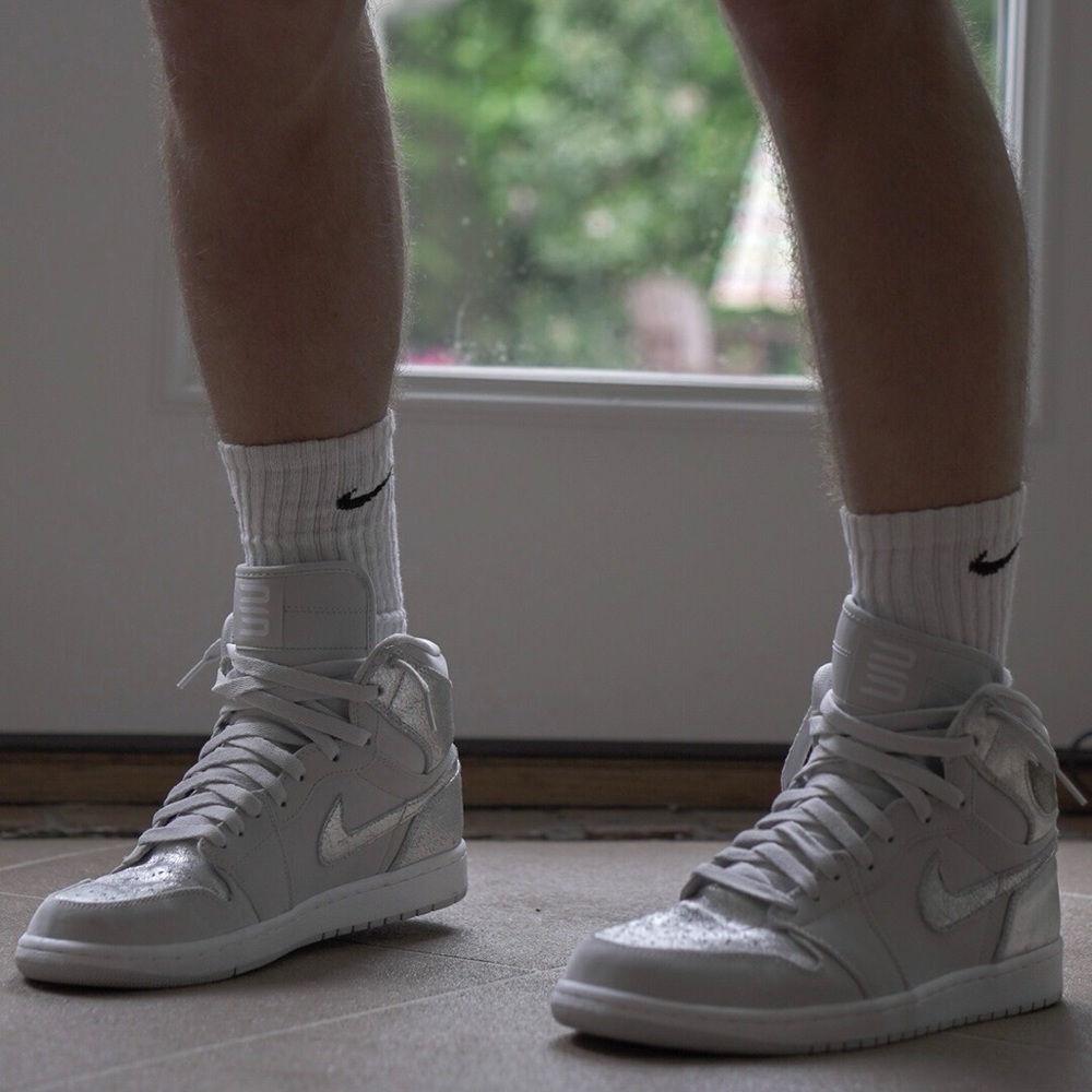 Air Jordan 1 Retro silver hi